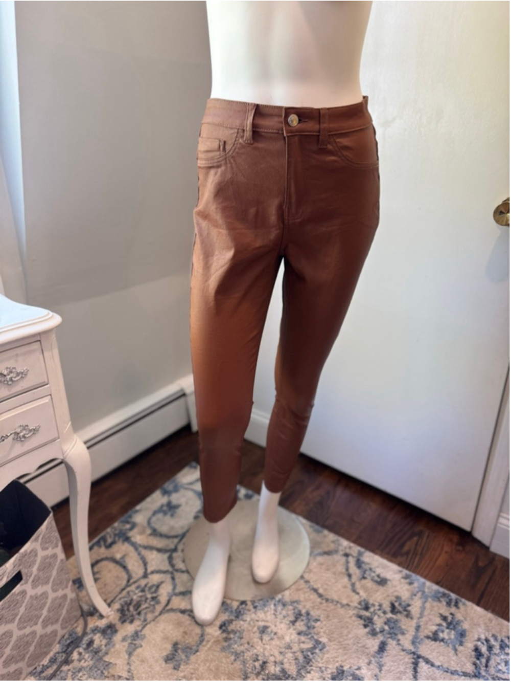 Primark Denim Co. | women’s Brown faux leather trousers size US 6/UK 10